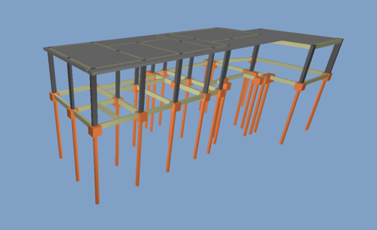 Modelo 3D de uma estrutura