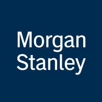 A imagem exibe o logotipo do Morgan Stanley com texto branco em um fundo azul escuro, lembrando um ambiente de workshop integrativo.