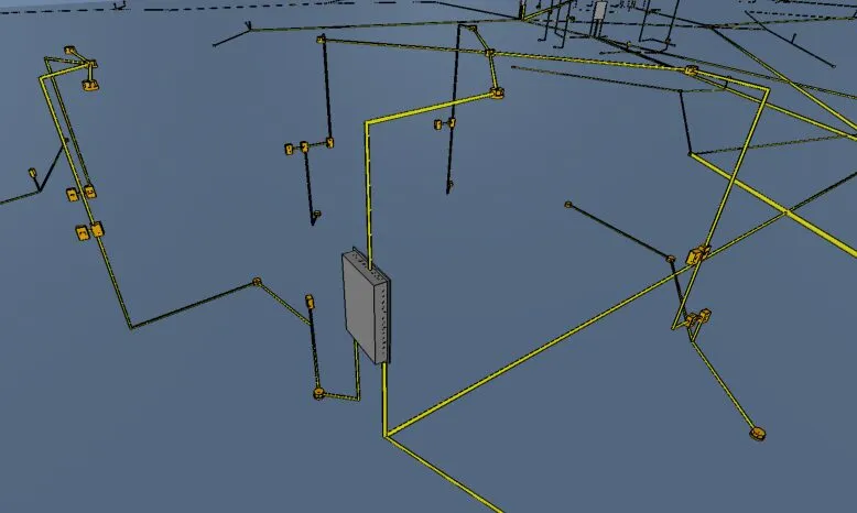 Modelo 3D de alguns fios do Sítio das Coleirinhas.